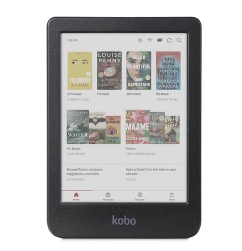 eBook Reader Kobo Clara Colour, Ecran E Ink Kaleido 6inch, Procesor 2GHz, 512MB RAM, 16GB Flash, USB Type-C, ComfortLight PRO, Wi-Fi, IPX8 (Negru)