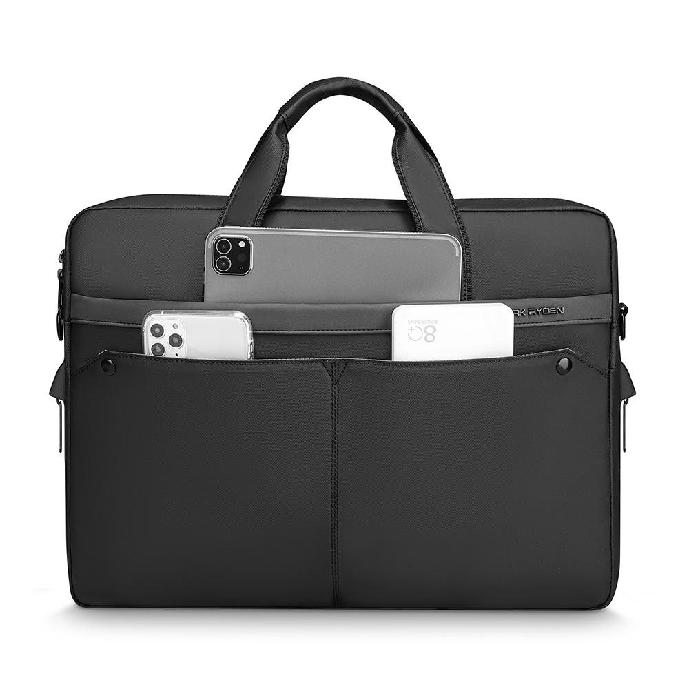 Geanta/servieta de umar Mark Ryden potrivita pentru laptop 15,6 inch si tableta 9.7 inch, impermeabila, rezistenta la uzura/socuri, ergonomica, neagra, potrivita pentru afaceri, scoala sau timp liber - imagine 2