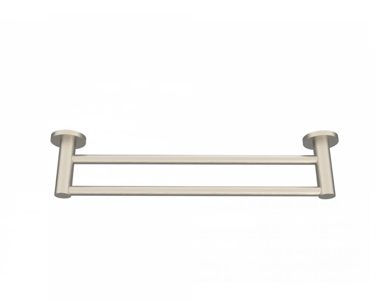 Suport prosop baie, Momali, dublu, cu fixare ascunsa pe perete, otel inoxidabil, dimensiune 600x60 mm - imagine 2