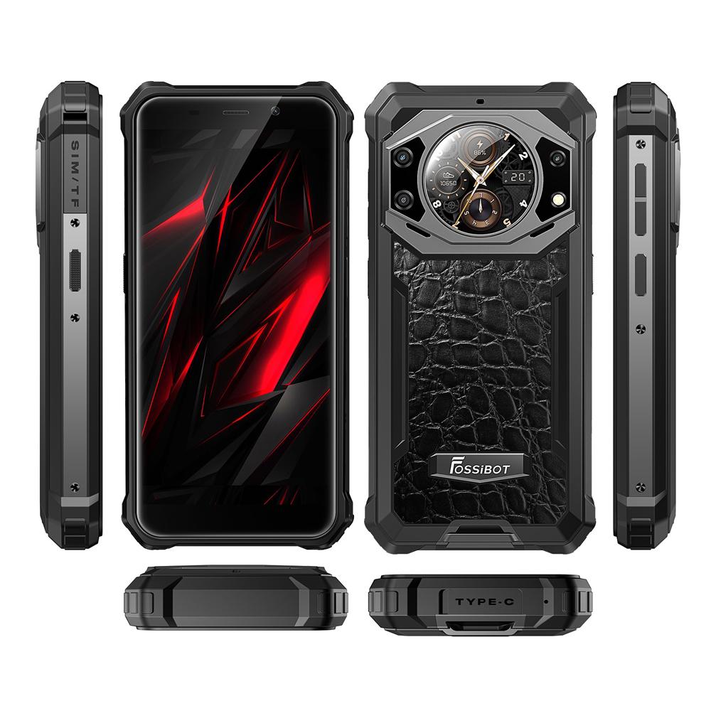Telefon mobil FOSSiBOT F101 Pro Negru, 4G, Dual Display, 5.45 inch HD+ IPS / 1.3 inch, memorie RAM 8GB + 7GB extensibil, memorie ROM 128GB, Android 13, NFC/HAC, capacitate baterie 10600 mAh, 18W, DualSIM