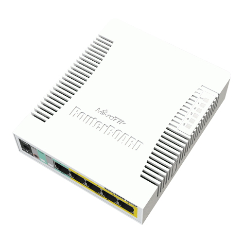 Cloud Smart Switch 5 x Gigabit (4 x PoE), 1 x SFP - Mikrotik CSS106-1G-4P-1S