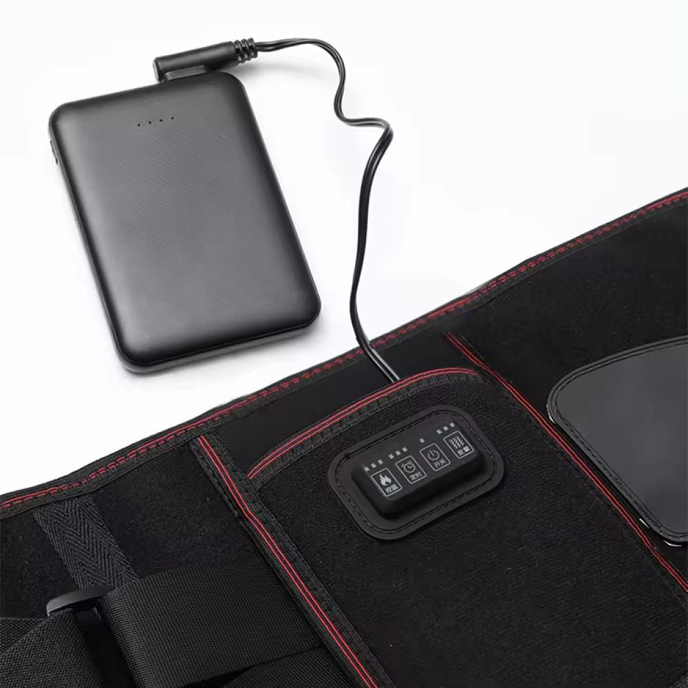 Centura pentru masaj cu incalzire, pentru ameliorarea durerilor lombare si abdominale, relaxare musculara, 3 viteze de masaj, 3 nivele de intensitate pentru caldura 45/55/65℃ - imagine 3