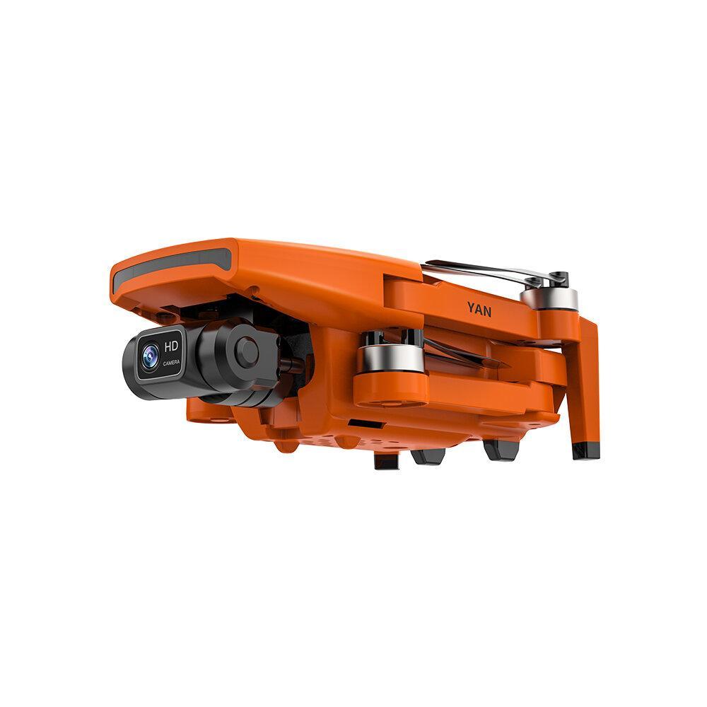 Drona SLX SG108 PRO cu 2 acumulatori, 4K HD 5G WIFI GPS FPV, dual camera, stabilzator pe 2 axe, capacitate baterie: 7.4V 3000mAh, autonomie zbor ~ 25 de minute, distanta maxima de control 1000 m, portocalie - imagine 3
