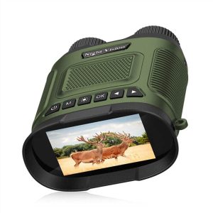 Binoclu Digital Profesional cu Night Vision, pentru vanatoare, 2.5K @30 fps, zoom digital 8X, zoom optic 10x, ecran LCD 3 inch, acumulator 2600 mAh, verde