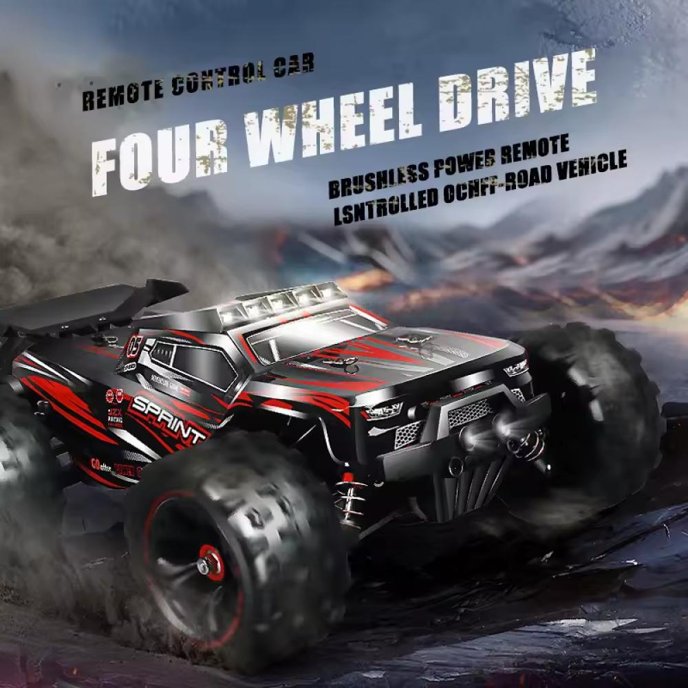 Masina cu telecomanda, 9522 PRO 4WD, scara 1:16, 2.4G, viteza maxima 85km/h+, acumulator 3S 11.1V 2000 mAh LiPo, autonomie 20 min, culoare rosie - imagine 4