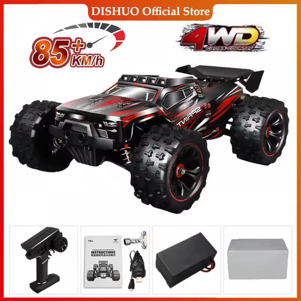 Masina cu telecomanda, 9522 PRO 4WD, scara 1:16, 2.4G, viteza maxima 85km/h+, acumulator 3S 11.1V 2000 mAh LiPo, autonomie 20 min, culoare rosie - imagine 5