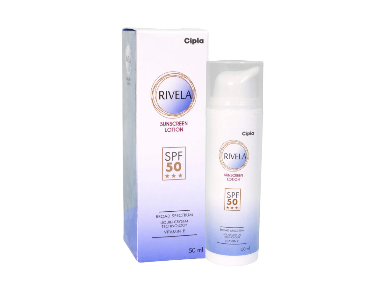 Lotiune Protectie Solara, Rivela, Cipla, impotriva UVA si UVB, Rezistent la Apa, SPF 50, 50ml