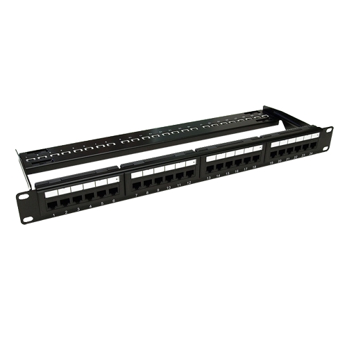 Patch Panel 1U'UTP cat6A'24 porturi RJ45 - ASYTECH Networking ASY-PP-UTP6A-24 - imagine 2