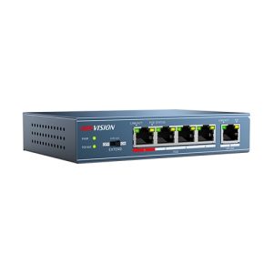 Alternative view of Switch 4 porturi PoE, 1 port uplink- HIKVISION