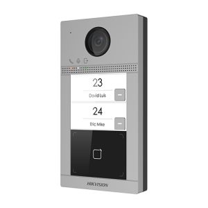 Panou exterior videointerfon TCP/IP pentru 2 familii'Wi-Fi 2.4GHz'control acces integrat - HIKVISION DS-KV8213-WME1