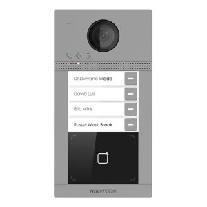 Alternative view of Panou exterior videointerfon TCP/IP pentru 4 familii'Wi-Fi 2.4GHz'control acces integrat - HIKVISION DS-KV8413-WME1