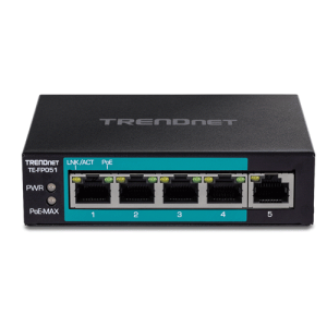 Switch 4 porturi Fast Ethernet Long Range 250m PoE+ 60W'1 port Fast Ethernet - TRENDnet TE-FP051