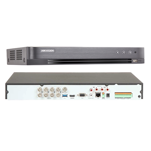 DVR AcuSense 8 ch. video 8MP, Analiza video, AUDIO 'over coaxial' - HIKVISION iDS-7208HUHI-M2-SA