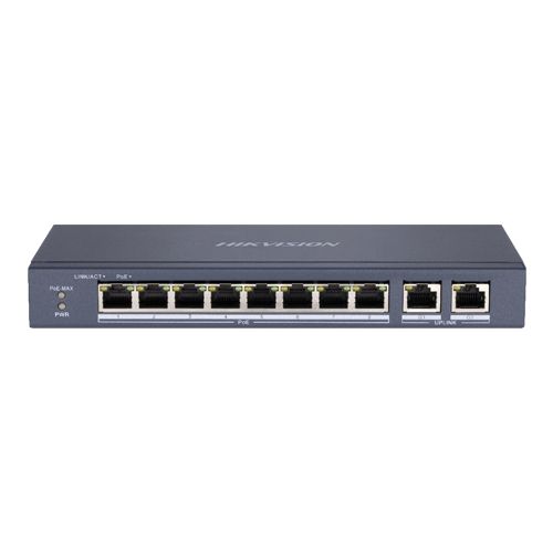 SWITCHSwitch 8 porturi PoE'2 porturi uplink RJ45 Gigabit - HIKVISION DS-3E0310P-E-M - imagine 3
