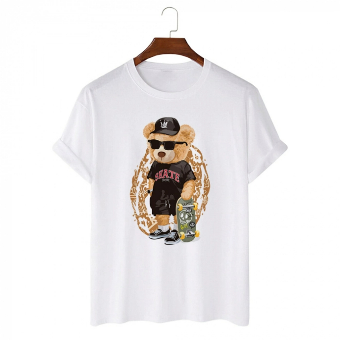 Tricou Barbati Alb "King of skate" Engros