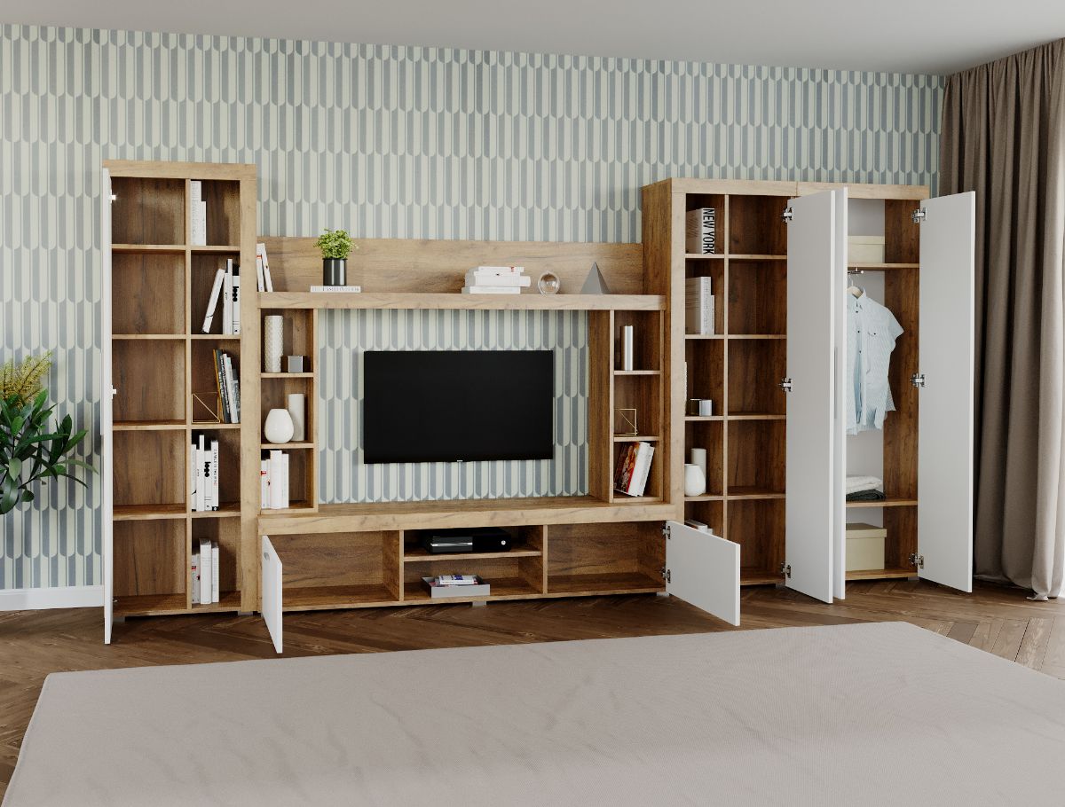 Mobila sufragerie - Living Milan C3 UNO Stejar - imagine 2