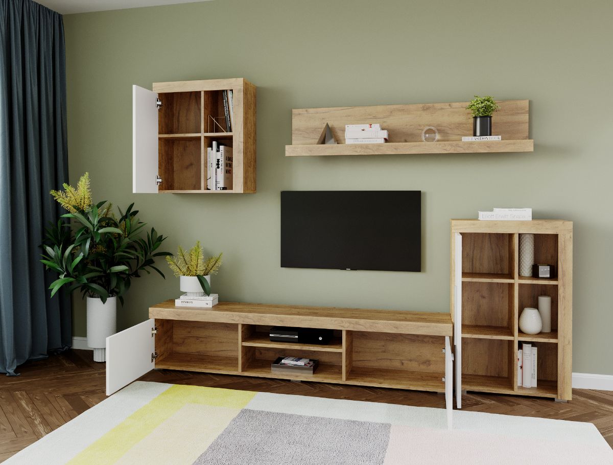 Mobila sufragerie - Living Milan C2 Stejar - imagine 2