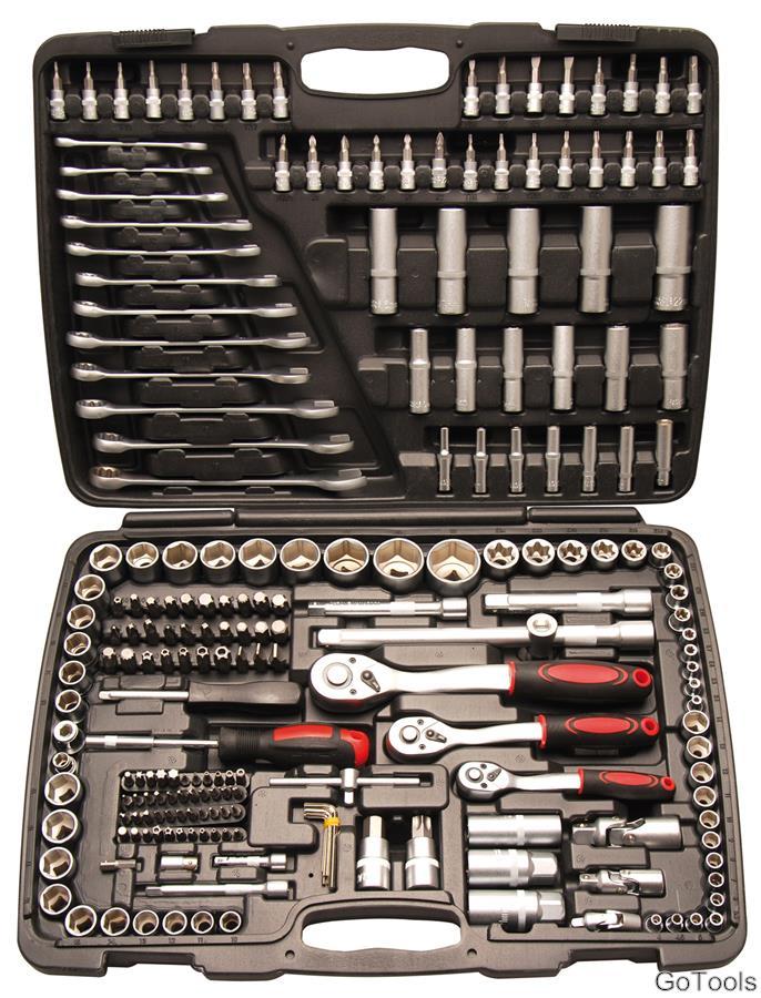 Trusa 216 piese chei tubulare chei fixe cu clichet si adaptor AN