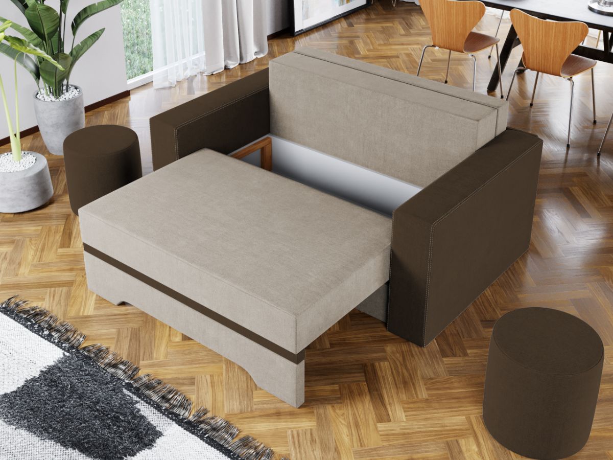 Canapea Ema Crem / Maro - imagine 3