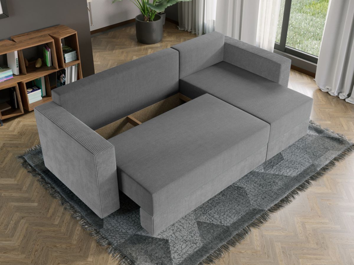 Coltar Extensibil Alfa Catifea / Reiat Gri Deschis - imagine 3