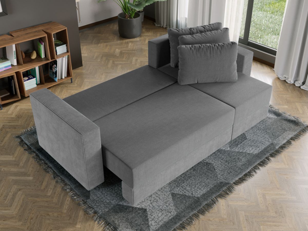 Coltar Extensibil Alfa Catifea / Reiat Gri Deschis - imagine 4
