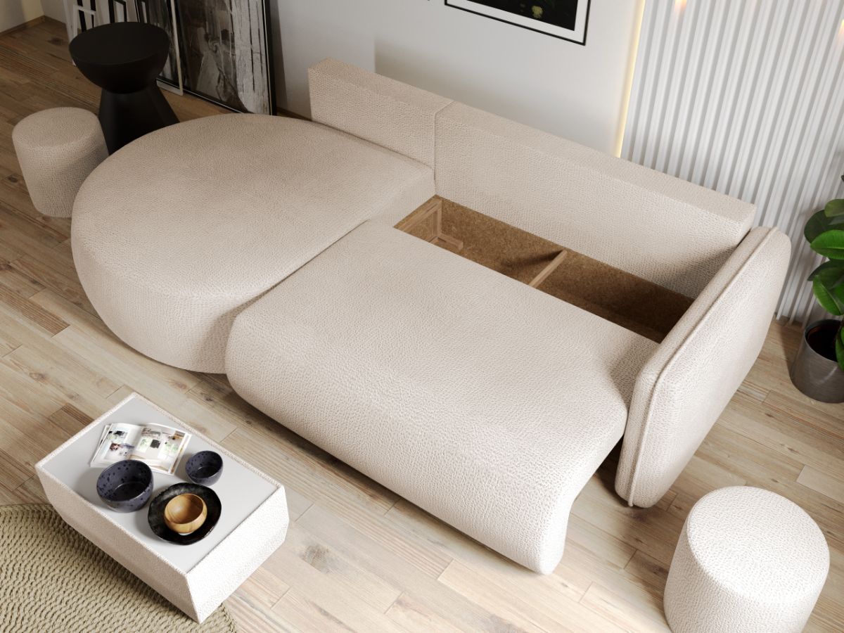 Coltar Extensibil Fiore Plusat Crem - imagine 3