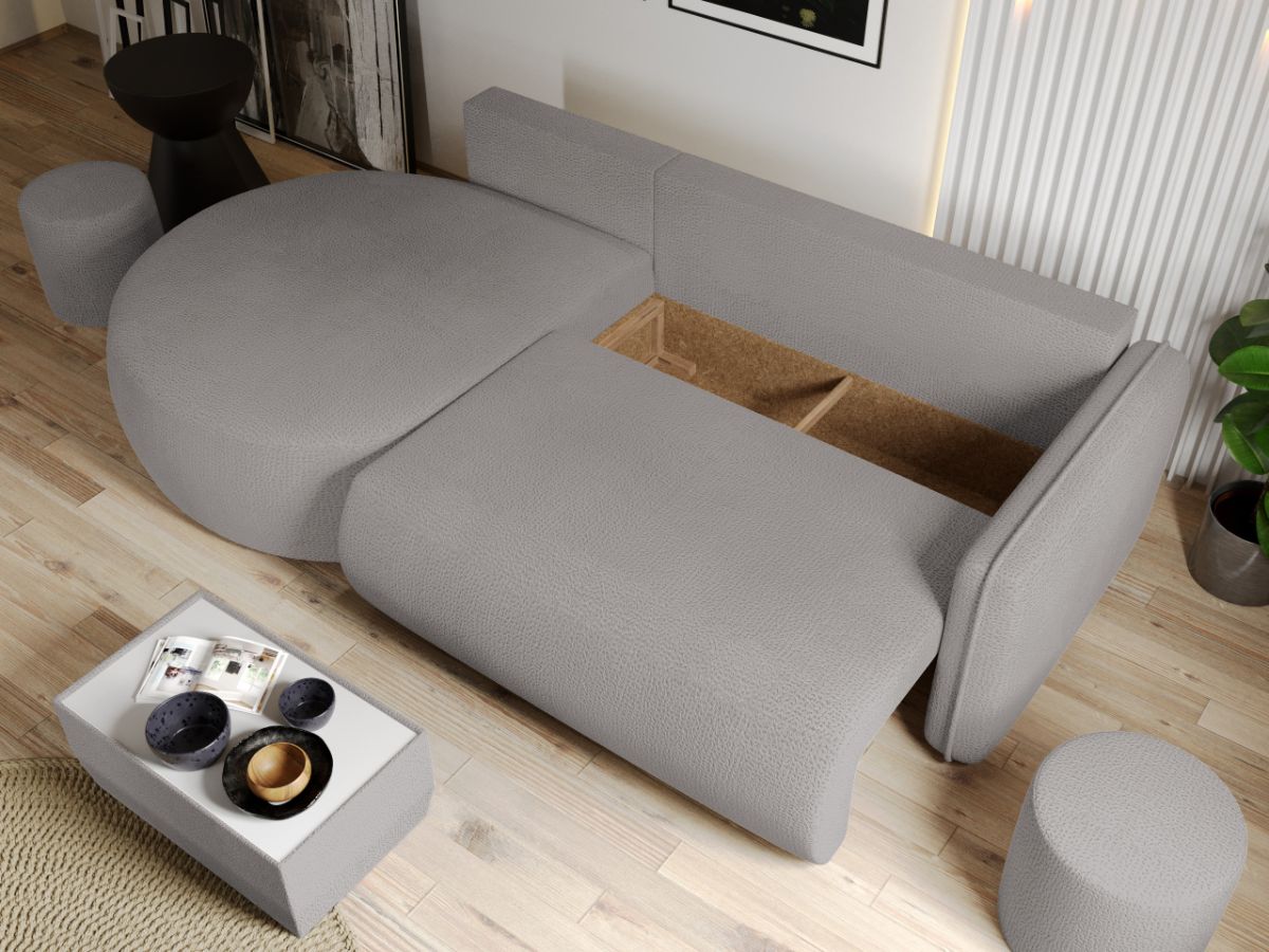 Coltar Extensibil Fiore Plusat Gri Deschis - imagine 3