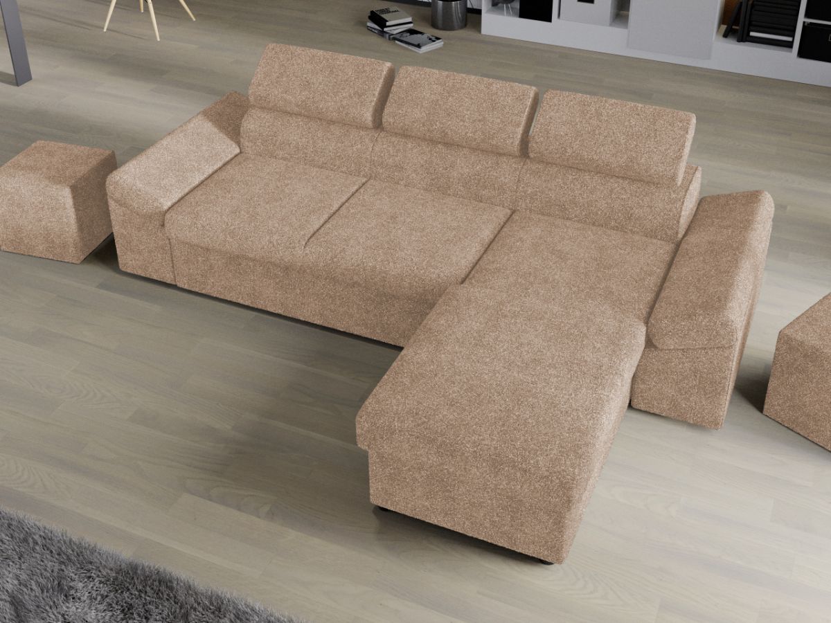 Coltar Extensibil Jamaica Plusat Bej - imagine 2
