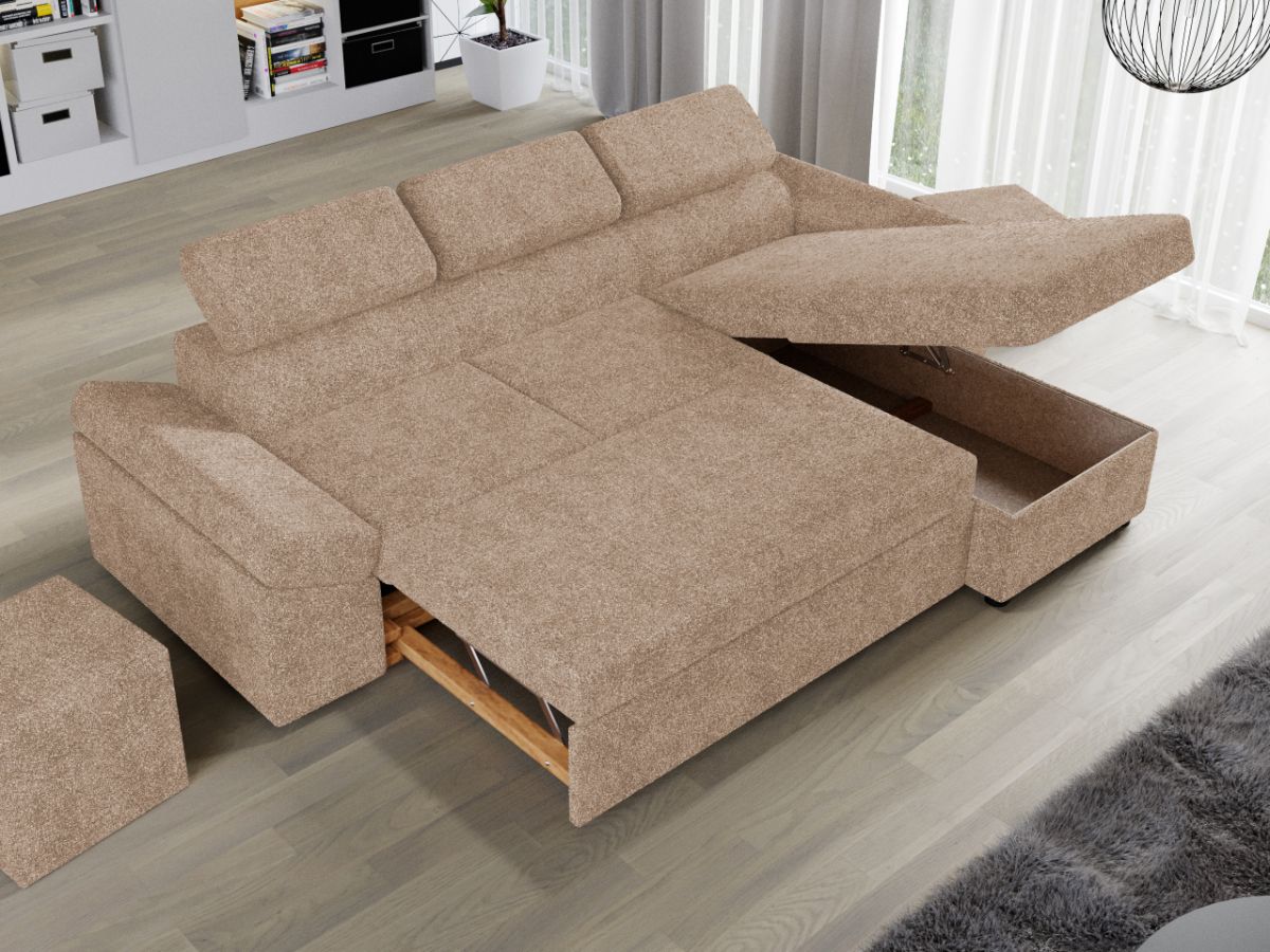 Coltar Extensibil Jamaica Plusat Bej - imagine 4
