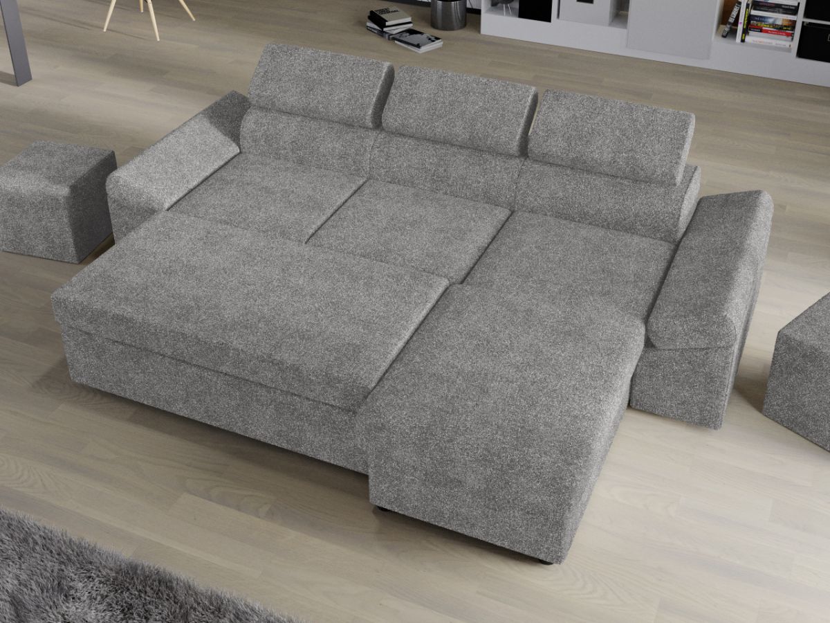 Coltar Extensibil Jamaica Plusat Gri Deschis - imagine 4