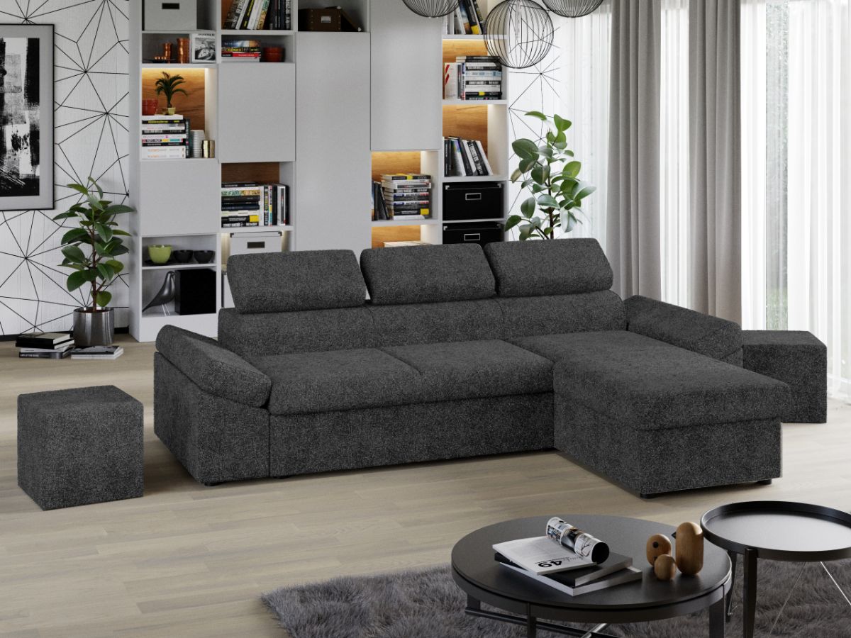 Coltar Extensibil Jamaica Plusat Gri Inchis