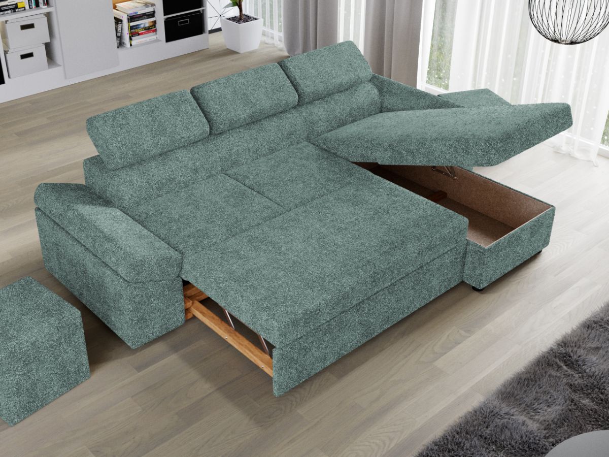 Coltar Extensibil Jamaica Plusat Turcoaz - imagine 3