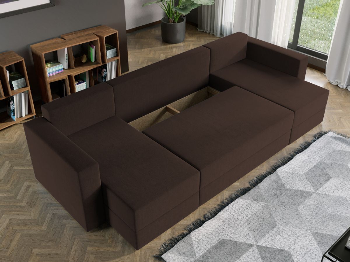 Coltar U Extensibil cu lada Alfa maro - imagine 3