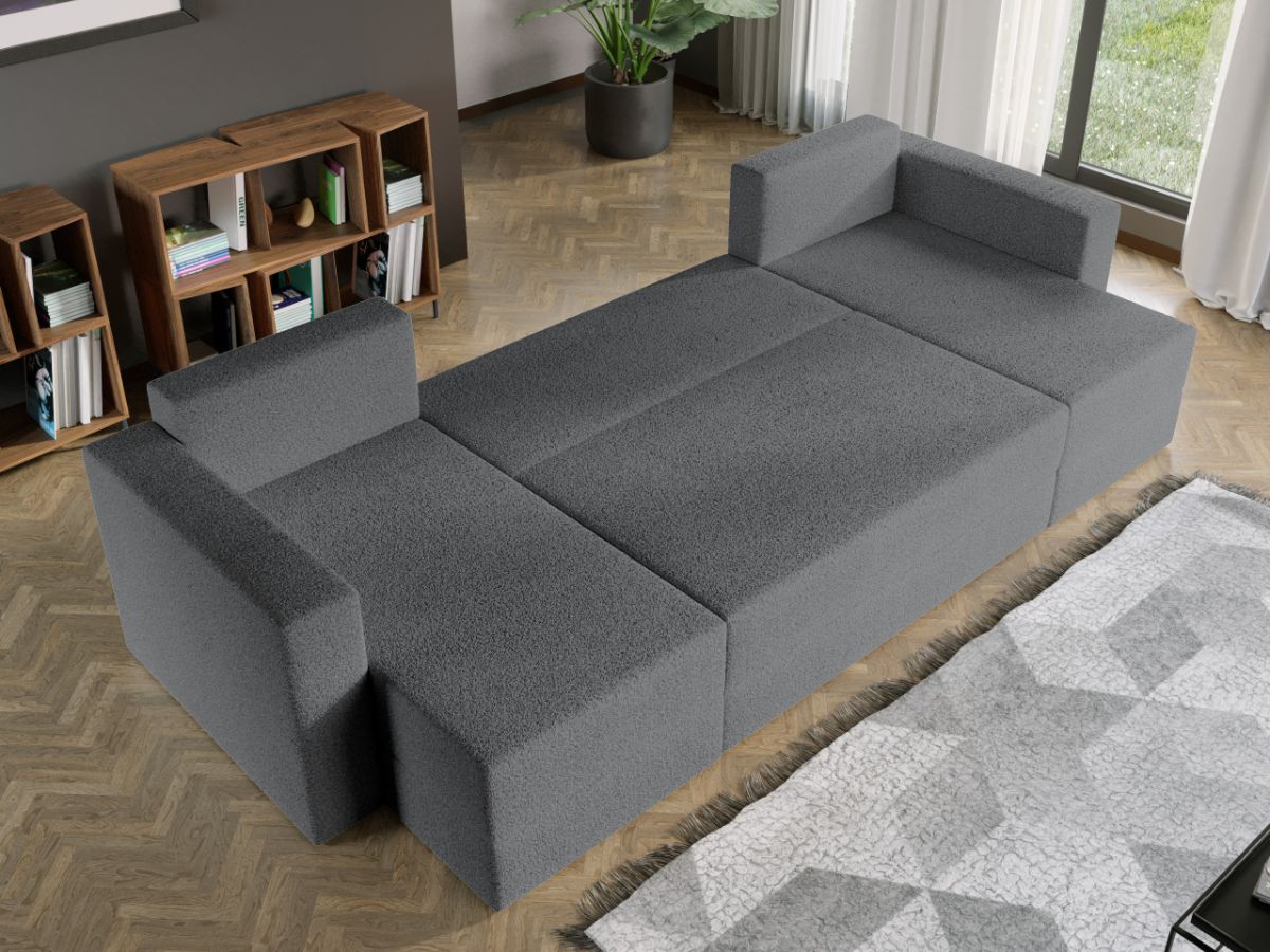 Coltar U Extensibil Alfa plusat aspect lana gri - imagine 5