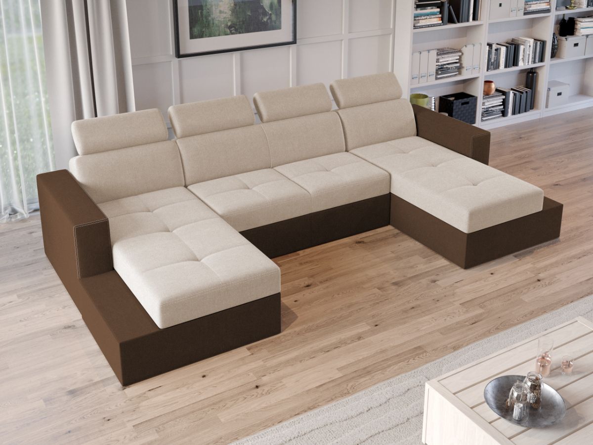 Coltar U Extensibil Paloma crem / maro - imagine 2