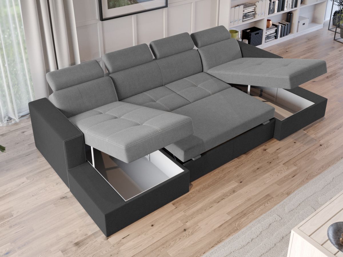 Coltar U Extensibil Paloma gri deschis / gri - imagine 4
