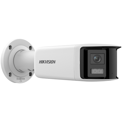 Camera supraveghere IP, 4MP, Panoramic view 180°, lentila 2.8mm, IR 40m, Audio, Alarma, PoE, IP67 - DarkFighter, HIKVISION DS-2CD2T46G2P-ISU-SL-2.8mm - imagine 3