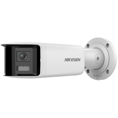 Camera supraveghere IP, 4MP, Panoramic view 180°, lentila 2.8mm, IR 40m, Audio, Alarma, PoE, IP67 - DarkFighter, HIKVISION DS-2CD2T46G2P-ISU-SL-2.8mm - imagine 2