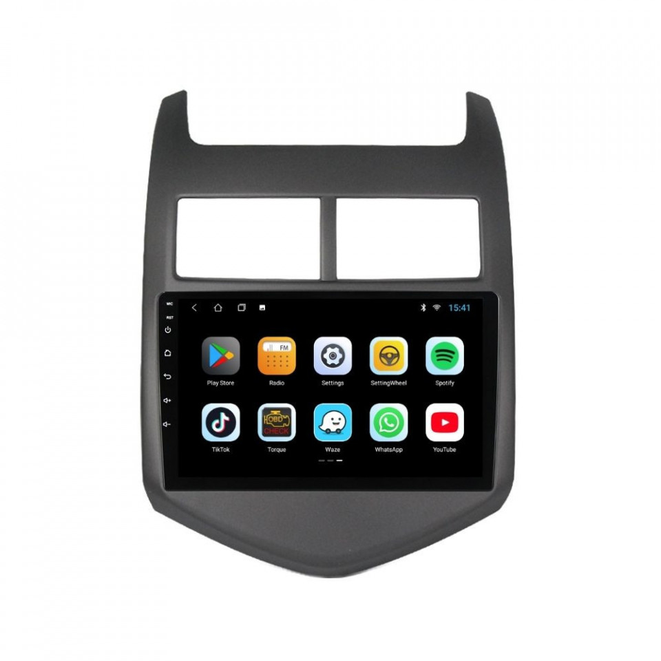 Navigatie dedicata cu Android Chevrolet Aveo 2011 - 2014, 1GB RAM, Radio GPS Dual Zone, Display HD IPS 9" Touchscreen, Internet Wi-Fi, Bluetooth, MirrorLink, USB - imagine 3