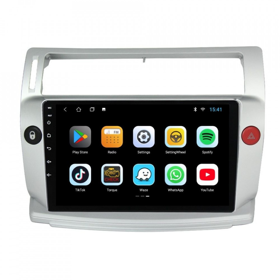Navigatie dedicata cu Android Citroen C4 I 2004 - 2009, 1GB RAM, Radio GPS Dual Zone, Display HD IPS 9" Touchscreen, Internet Wi-Fi, Bluetooth, MirrorLink, USB - imagine 3