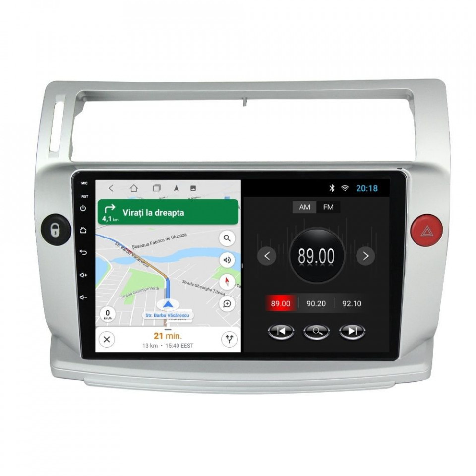 Navigatie dedicata cu Android Citroen C4 I 2004 - 2009, 1GB RAM, Radio GPS Dual Zone, Display HD IPS 9" Touchscreen, Internet Wi-Fi, Bluetooth, MirrorLink, USB - imagine 6