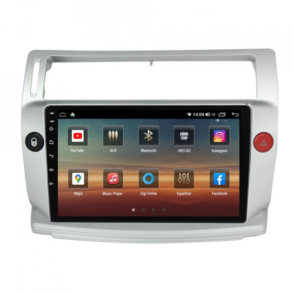 Navigatie dedicata cu Android Citroen C4 I 2004 - 2009, 4GB RAM, Radio GPS Dual Zone, Display HD QLED 9" Touchscreen, Internet Wi-Fi si slot SIM 4G, Bluetooth, MirrorLink, USB - imagine 2