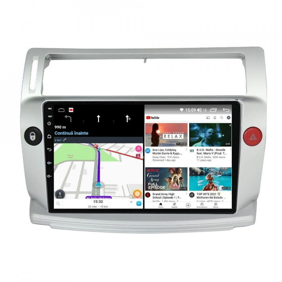 Navigatie dedicata cu Android Citroen C4 I 2004 - 2009, 4GB RAM, Radio GPS Dual Zone, Display HD QLED 9" Touchscreen, Internet Wi-Fi si slot SIM 4G, Bluetooth, MirrorLink, USB - imagine 7