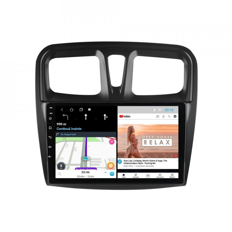 Navigatie dedicata cu Android Dacia Logan II 2012 - 2020, 2GB RAM, Radio GPS Dual Zone, Display HD IPS 10" Touchscreen, Internet Wi-Fi, Bluetooth, MirrorLink, USB - imagine 7