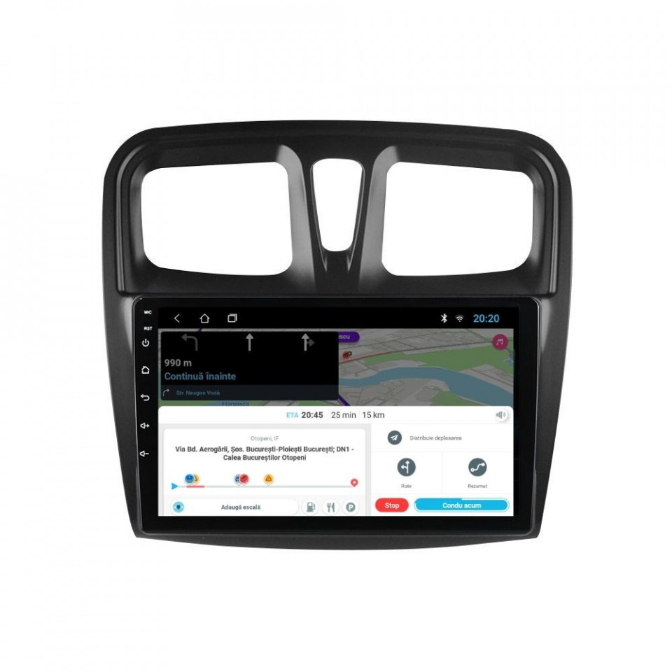 Navigatie dedicata cu Android Dacia Logan II 2012 - 2020, 2GB RAM, Radio GPS Dual Zone, Display HD IPS 10" Touchscreen, Internet Wi-Fi, Bluetooth, MirrorLink, USB - imagine 8