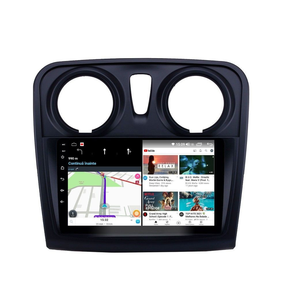 Navigatie dedicata cu Android Dacia Logan II 2012 - 2020, 3GB RAM, Radio GPS Dual Zone, Display HD QLED 9" Touchscreen, Internet Wi-Fi si slot SIM 4G, Bluetooth, MirrorLink, USB - imagine 7