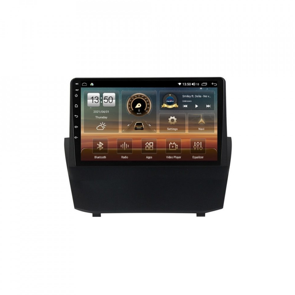 Navigatie dedicata cu Android Ford Fiesta VI 2008 - 2019, 4GB RAM, Radio GPS Dual Zone, Display HD QLED 9" Touchscreen, Internet Wi-Fi si slot SIM 4G, Bluetooth, MirrorLink, USB