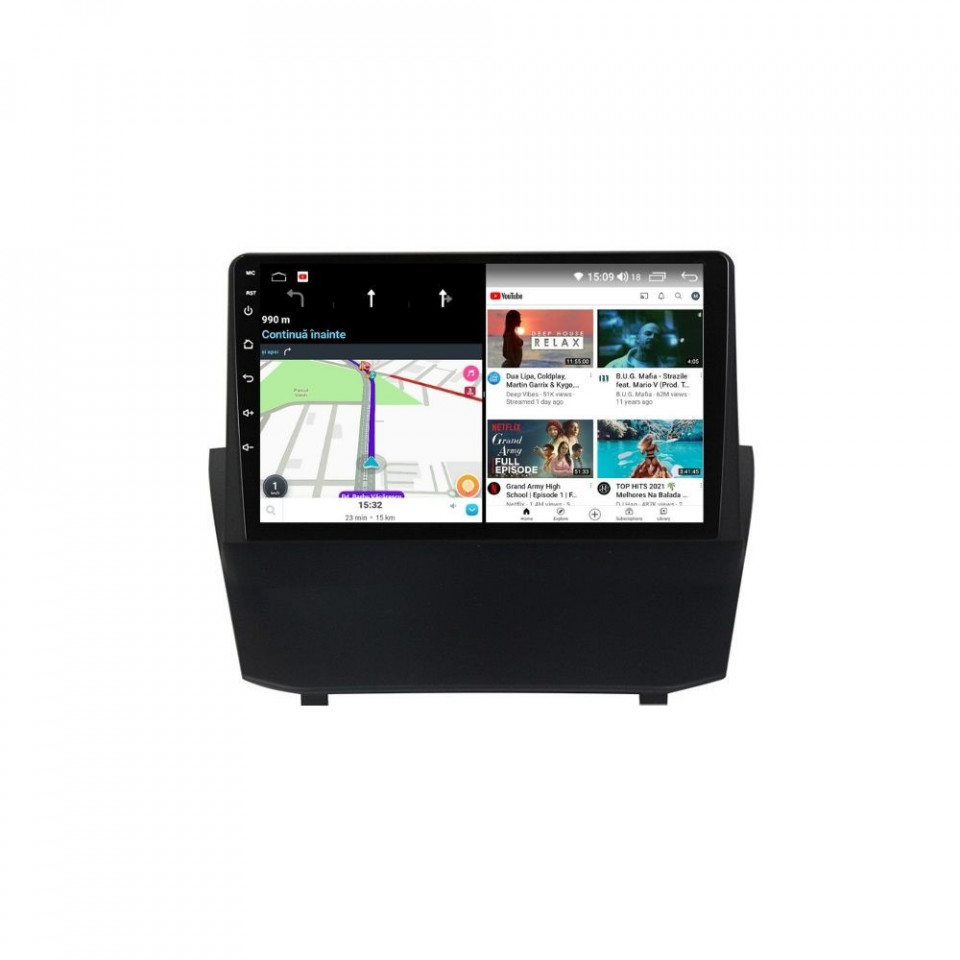 Navigatie dedicata cu Android Ford Fiesta VI 2008 - 2019, 4GB RAM, Radio GPS Dual Zone, Display HD QLED 9" Touchscreen, Internet Wi-Fi si slot SIM 4G, Bluetooth, MirrorLink, USB - imagine 7