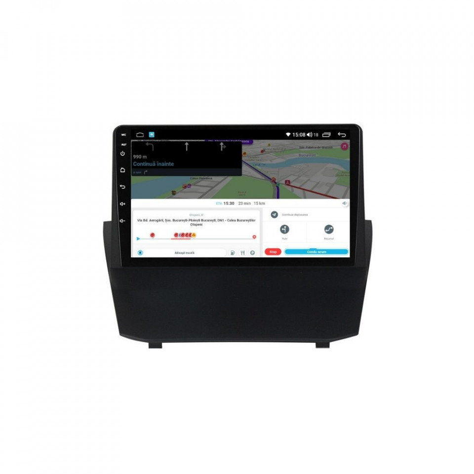 Navigatie dedicata cu Android Ford Fiesta VI 2008 - 2019, 4GB RAM, Radio GPS Dual Zone, Display HD QLED 9" Touchscreen, Internet Wi-Fi si slot SIM 4G, Bluetooth, MirrorLink, USB - imagine 8