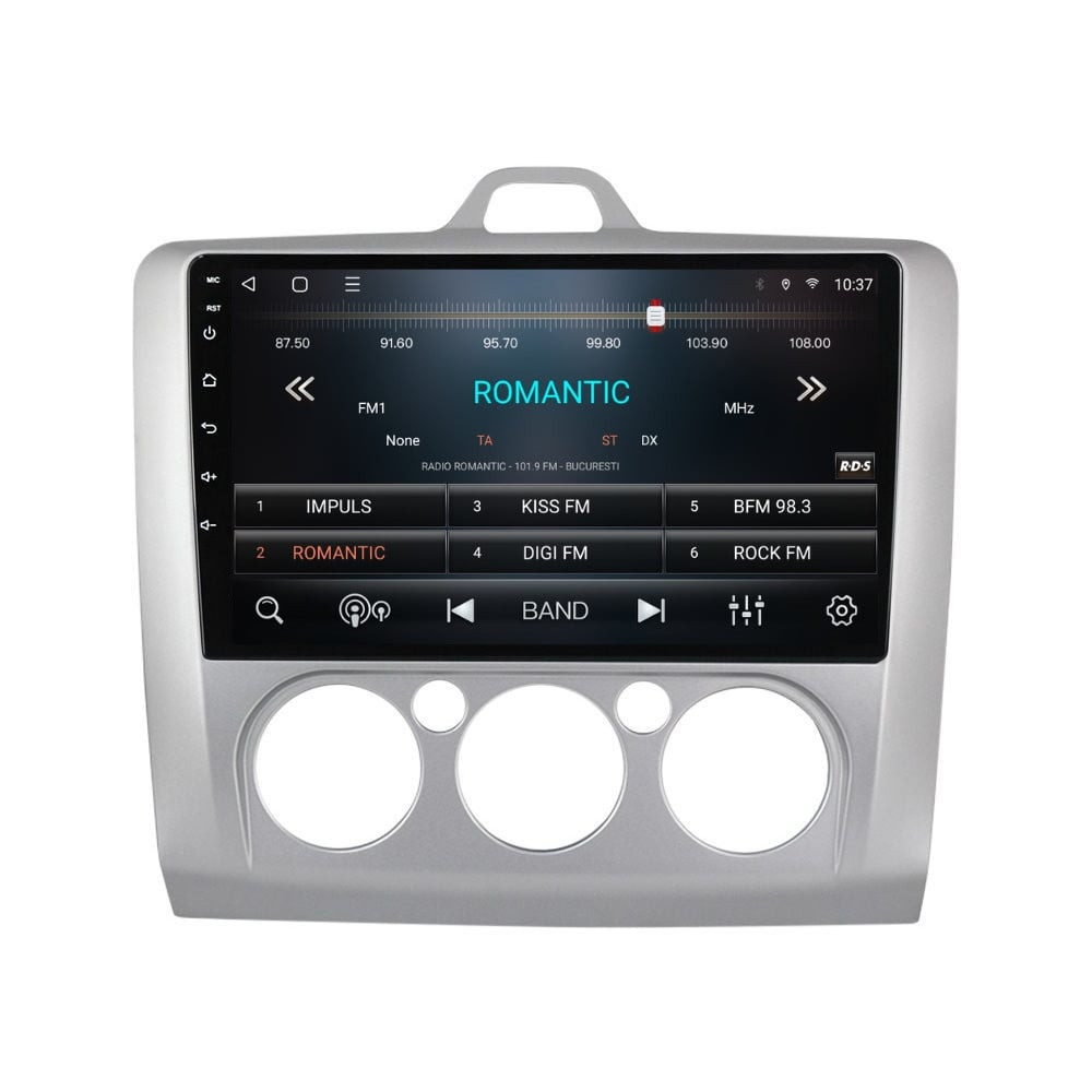 Navigatie dedicata cu Android Ford Focus II 2004 - 2011, clima manuala, 3GB RAM, Radio GPS Dual Zone, Display HD QLED 9" Touchscreen, Internet Wi-Fi si slot SIM 4G, Bluetooth, MirrorLink, USB - imagine 3